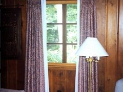 Pinch pleat with rings and pole Fortuny